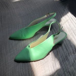 Low heel Tibi sling back point shoes